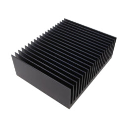 Radiator: extrudat; cu aripioare; neagră; L: 200mm; W: 250mm; H: 83mm