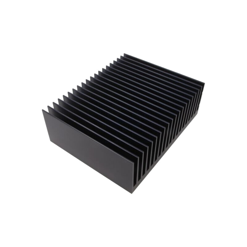 Radiator: extrudat; cu aripioare; neagră; L: 200mm; W: 250mm; H: 83mm
