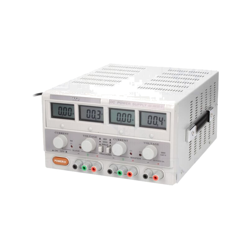 Alimentator: de laborator; liniar,multicanal; 0÷30VDC; 0÷3A; 0÷3A