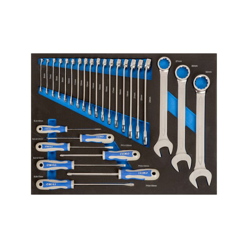 Kit: utilizare generală; Kit: chei combinate,şurubelniţe; 27buc.