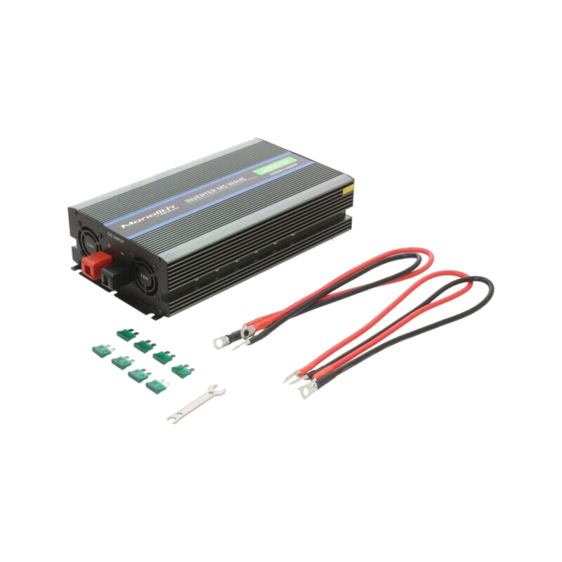 Convertor: DC/AC; 2kW; Uieş: 230VAC; 12VDC; 180x350x73mm; Pvârf: 4kW