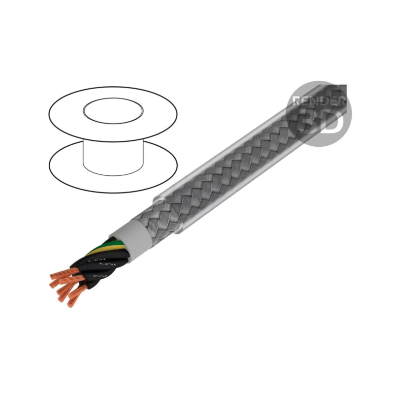 Cablu; Pro-Met; 7G0,5mm2; ecranat,tresă de cupru cositorit; PVC