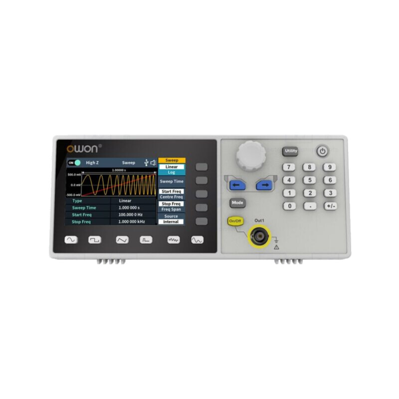 Generator: de funcţii, arbitrar; 60MHz; LCD TFT 3,6"; 480x272