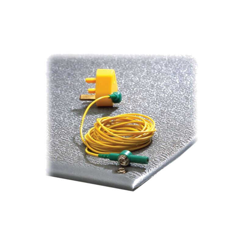 Suport: pentru podea; ESD; gri; L: 1,5m; W: 0,9m; Thk: 9mm; PVC