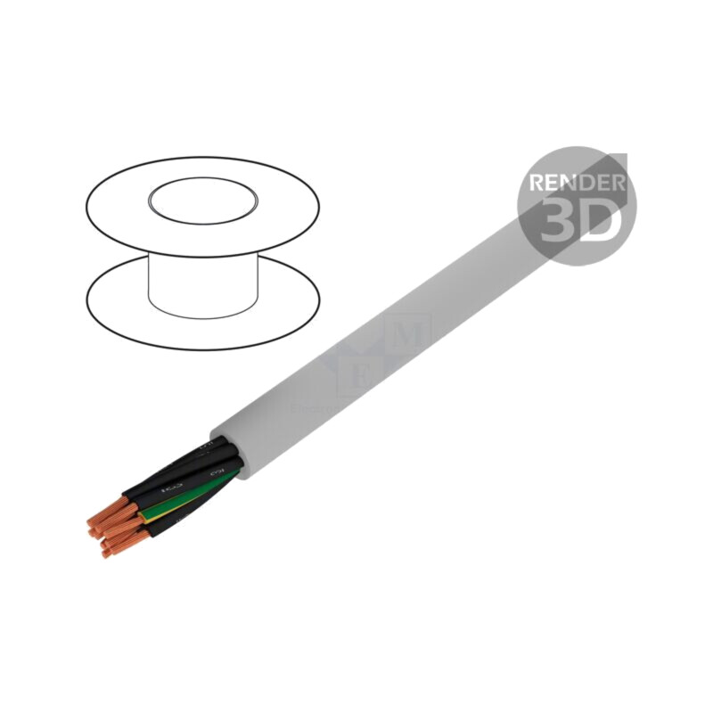 Cablu; Pro-Met; 9G0,75mm2; neecranat; 300V,500V; 50m; Cu; litat