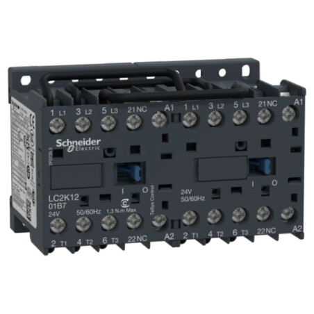 Contactor: reversibil cu 3 poli; NO x3; Contacte auxiliare: NC