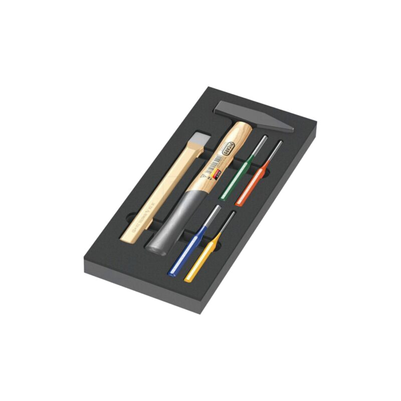 Kit: de impact; Kit: ciocan,poansoane,tăietor plat; 6buc.