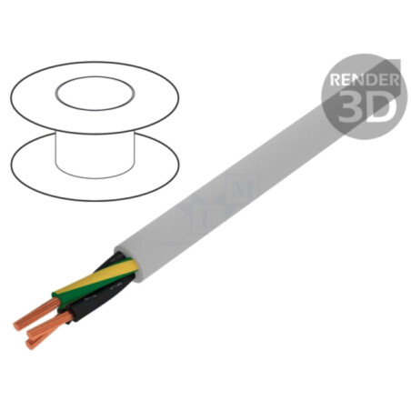 Cablu; Pro-Met; 3G1mm2; neecranat; 300V,500V; 100m; Cu; litat; 328ft