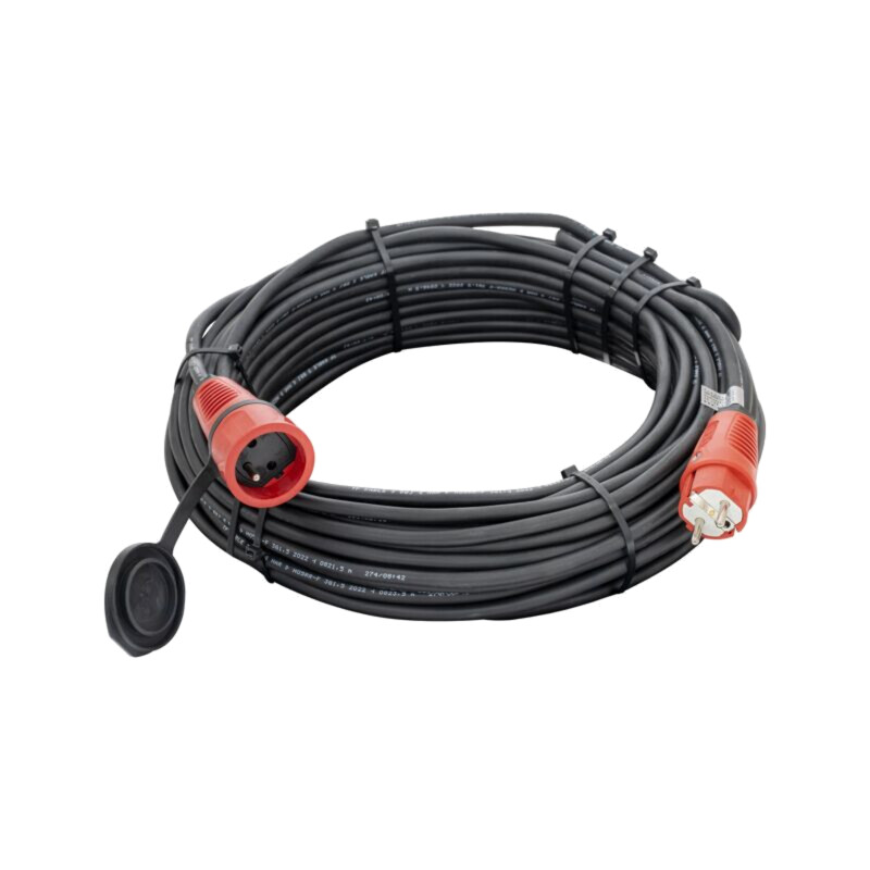 Prelungitor alimentare; 3x1,5mm2; Prize: 1; gumă; negru; 30m; 16A