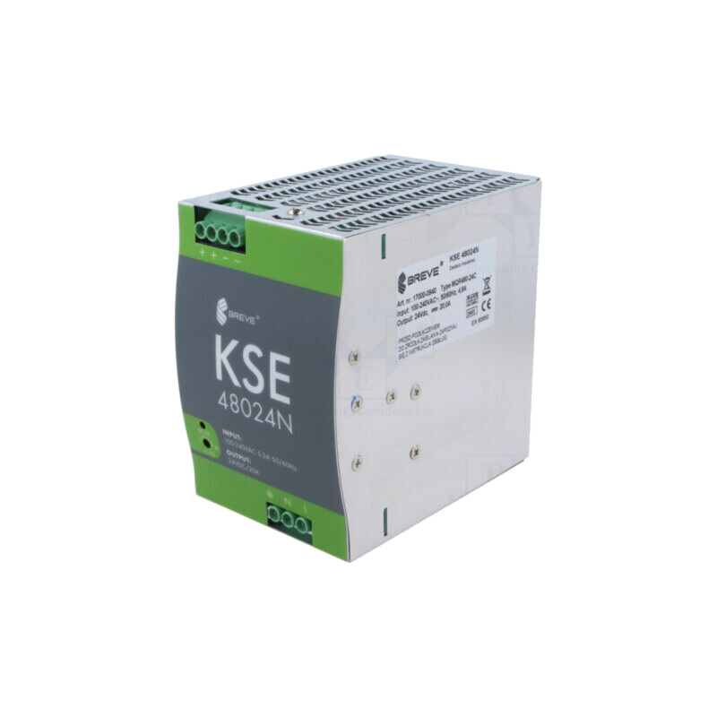 Alimentator: pulsatoriu; pentru şină DIN; 480W; 24VDC; 20A; IP20