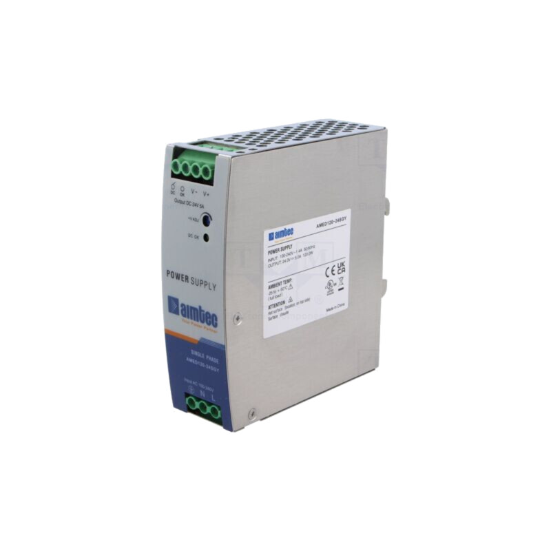 Alimentator: pulsatoriu; pentru şină DIN; 120W; 24VDC; 5A; 3kV