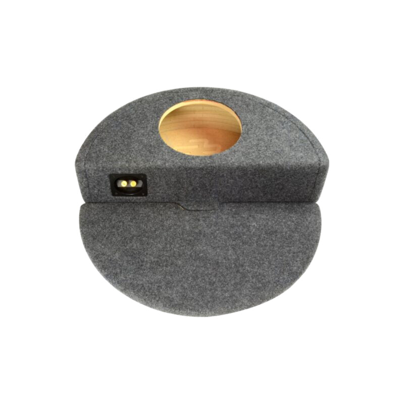 Carcasă difuzor; MDF; melanj gri; ţesătură; 200mm; Frezare: 232mm