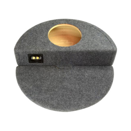 Carcasă difuzor; MDF; melanj gri; ţesătură; 200mm; Frezare: 232mm