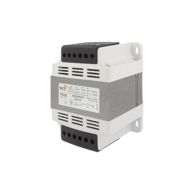 Transformator: alimentare; 350VA; 230VAC; 12V; pentru şină DIN