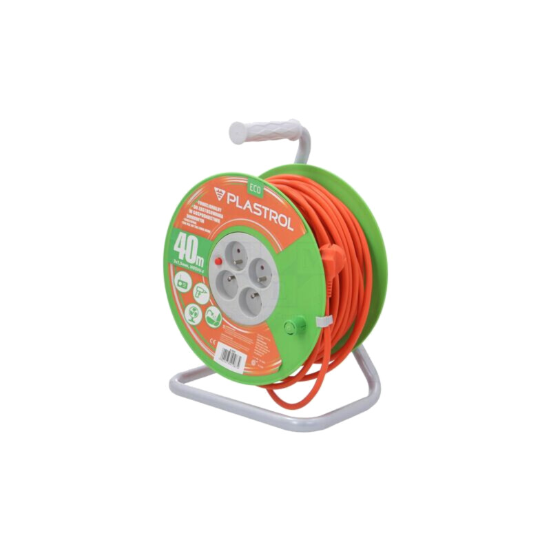 Prelungitor alimentare; 3x1,5mm2; bobinat; Prize: 4; PVC; 40m; 16A