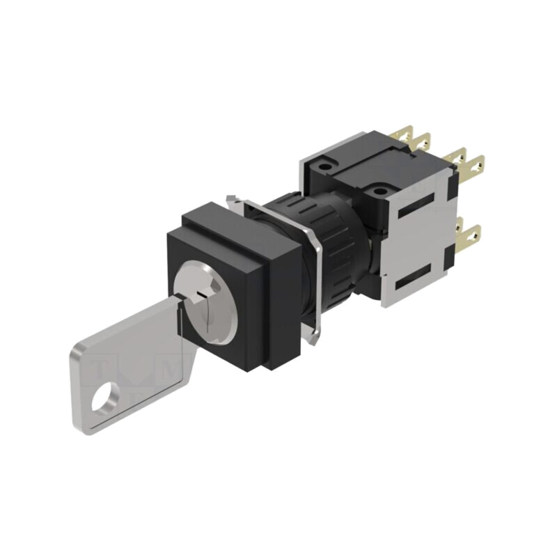 Comutator: rotativ cu cheie; 16mm; Poz.i stab: 3; NC x2 + NO x2