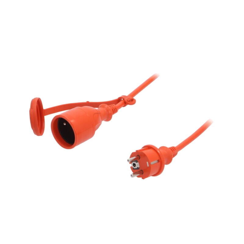 Prelungitor alimentare; 3x1,5mm2; Prize: 1; PVC; portocalie; 40m