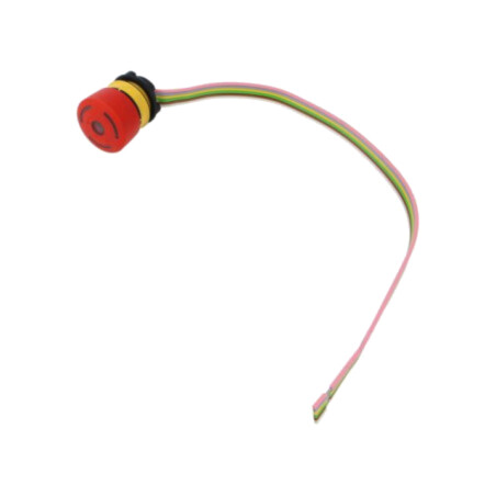Comutator: de siguranţă; 22mm; Poz.i stab: 2; NC + NO; roşie; LED