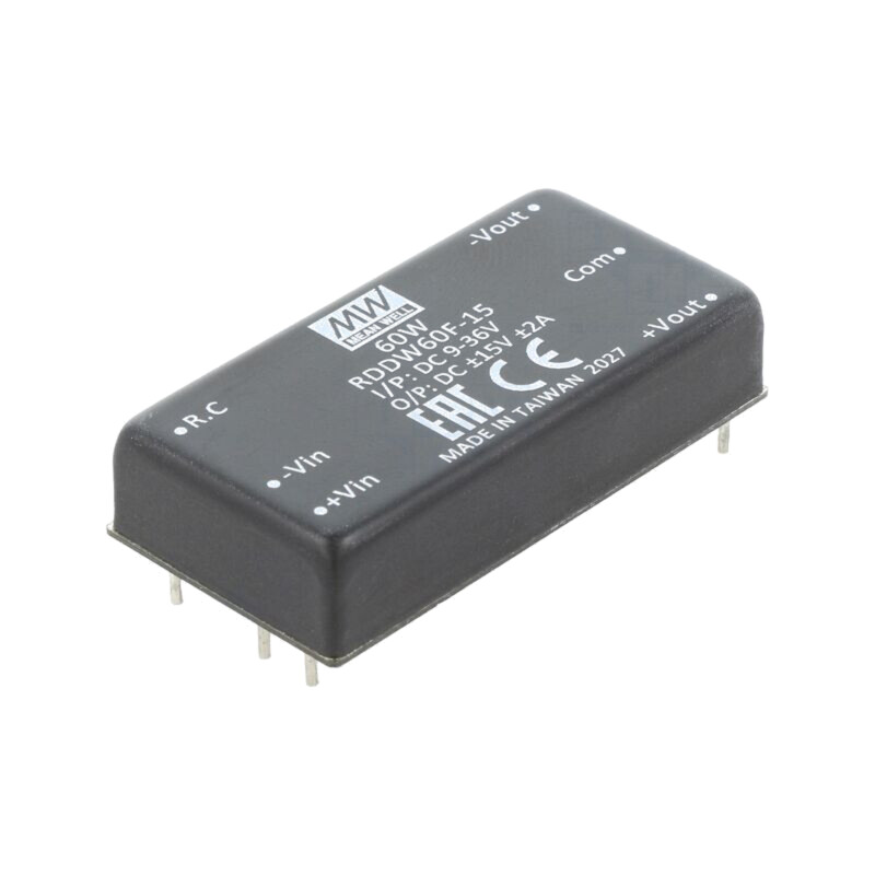 Convertor: DC/DC; 60W; Uintr: 9÷36VDC; Uieş: 15VDC; Uieş2: -15VDC