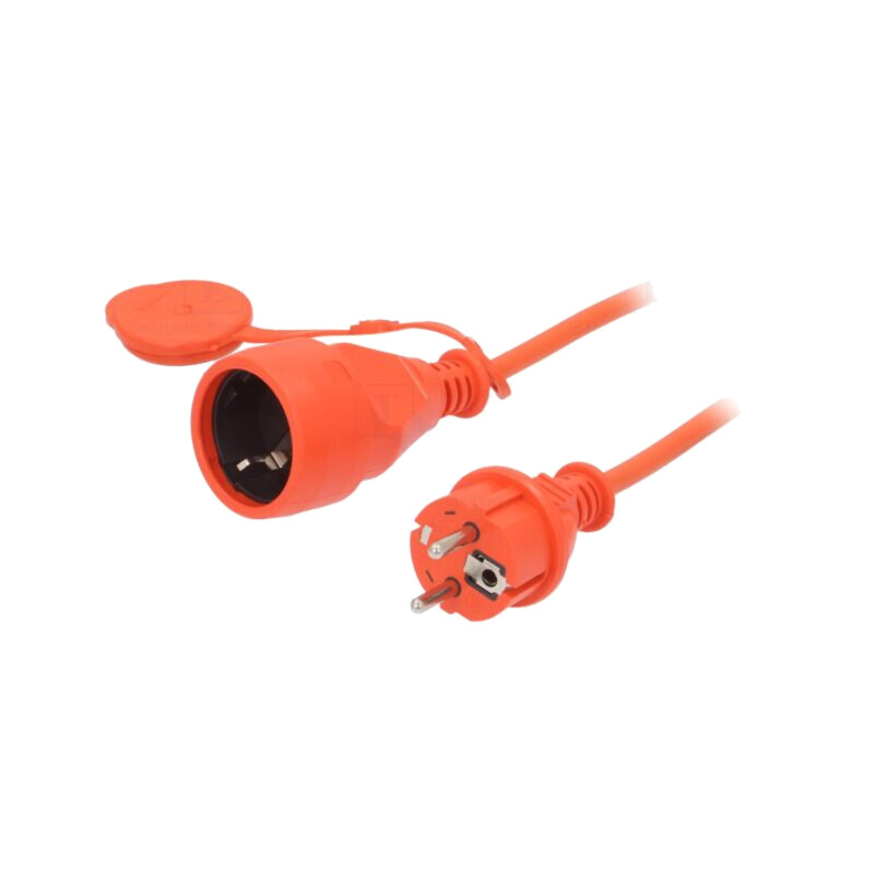 Prelungitor alimentare; 3x1,5mm2; Prize: 1; PVC; portocalie; 40m