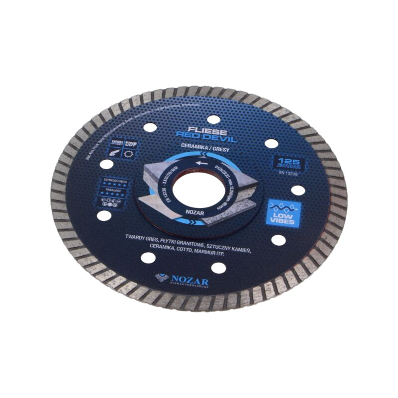 Disc de tăiere diamantat; Ø: 125mm; Øorif: 22,23mm