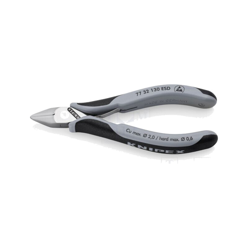Cleşti; laterali,pt.tăiere; ESD; 130mm; faţetă mică