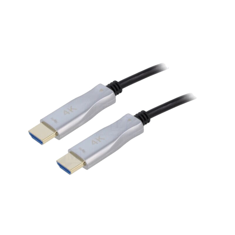 Cablu; HDCP 2.2,HDMI 2.0,optic; HDMI mufă,din ambele părţi; 30m