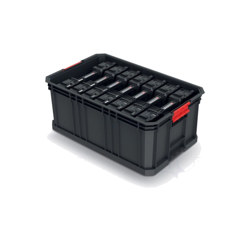 Container: set cu compartimente; neagră; 520x329x210mm; 50kg