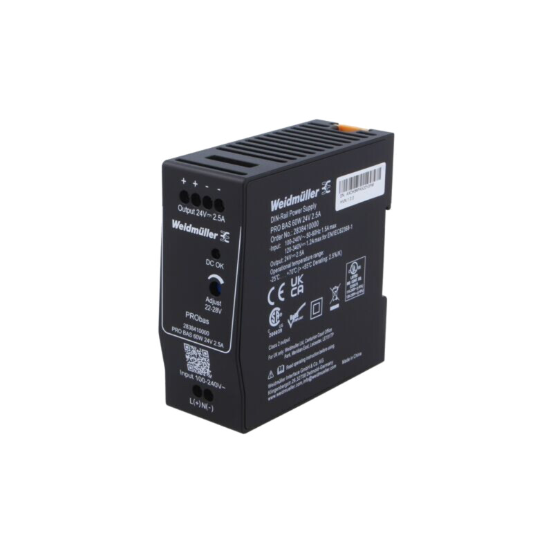 Alimentator: pulsatoriu; pentru şină DIN; 60W; 24VDC; 2,5A; OUT: 1