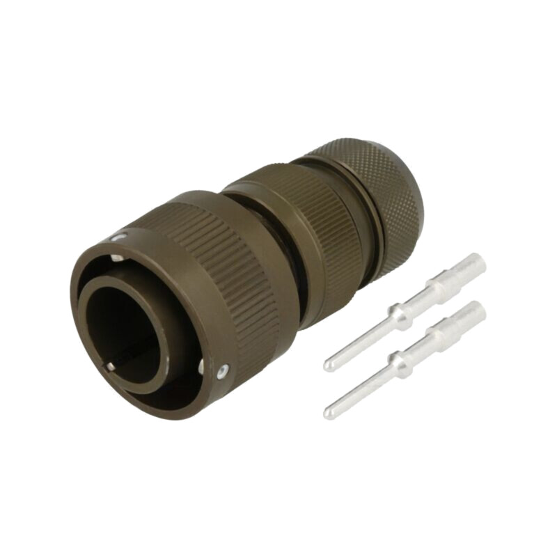Conector: militar; mufă; tată; PIN: 2; dimensiune 16; VG95234; oliv
