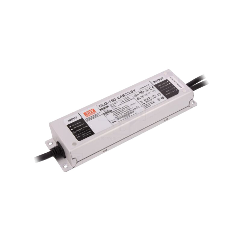 Alimentator: pulsatoriu; LED; 150W; 24VDC; 6,25A; 100÷305VAC; IP67