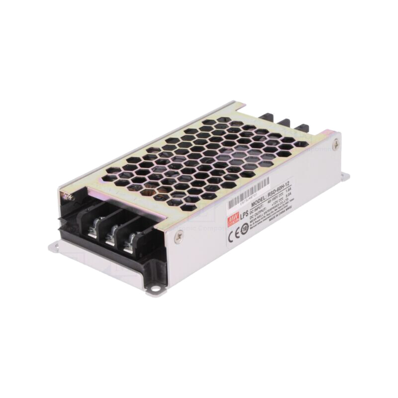 Convertor: DC/DC; 60W; Uintr: 40÷160VDC; Uieş: 12VDC; Iieş: 5A; RSD