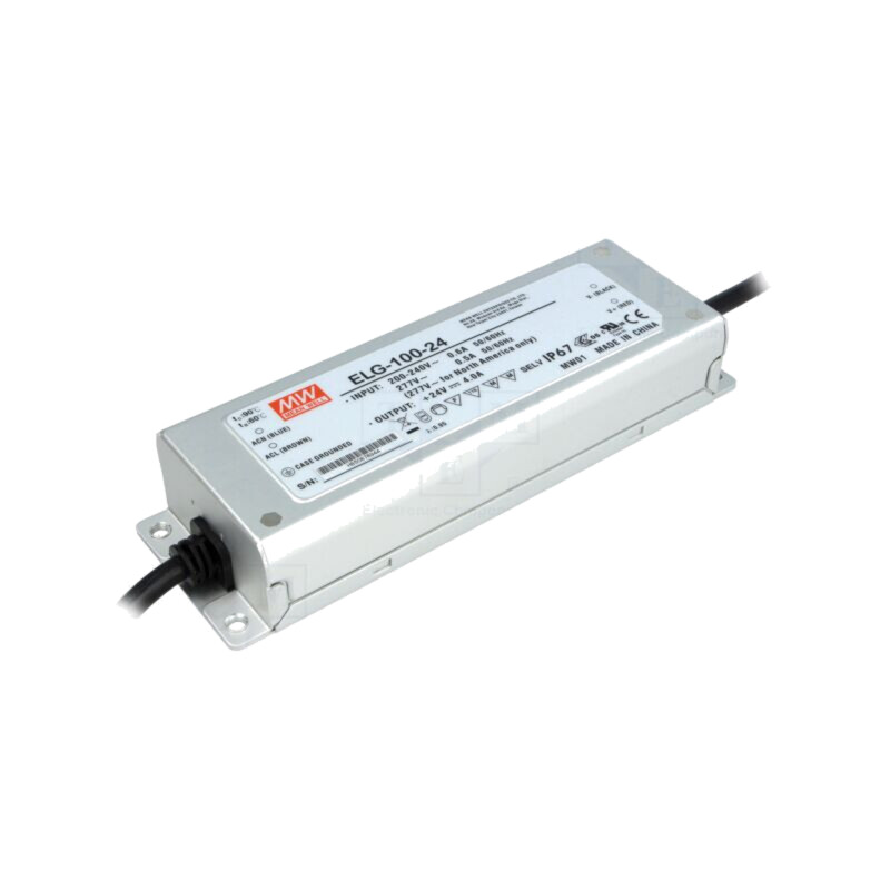Alimentator: pulsatoriu; LED; 96W; 24VDC; 4A; 180÷295VAC; IP67; 88%