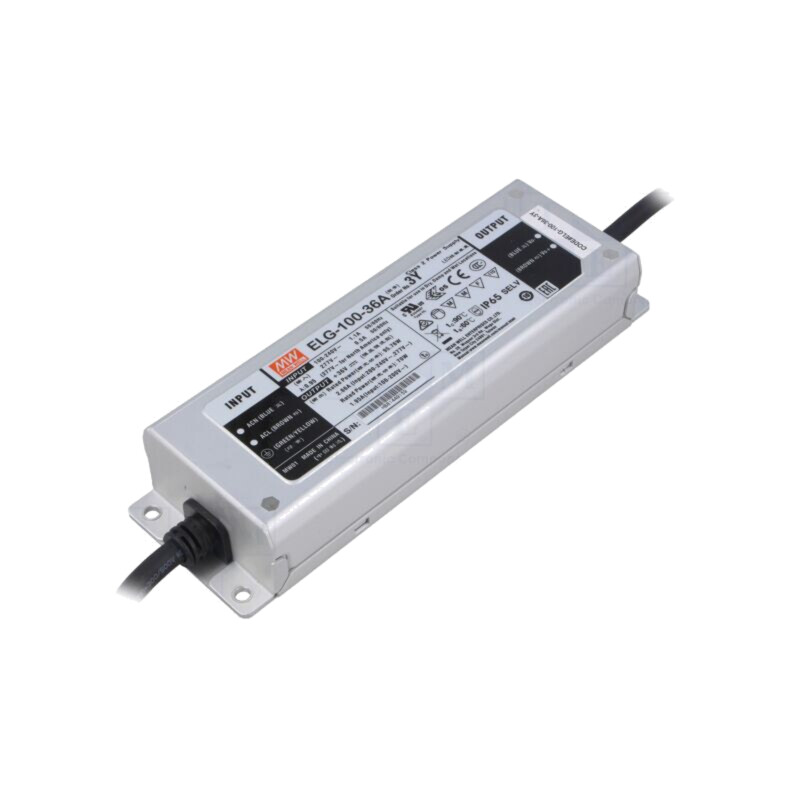 Alimentator: pulsatoriu; LED; 96W; 36VDC; 1,33÷2,66A; 100÷305VAC