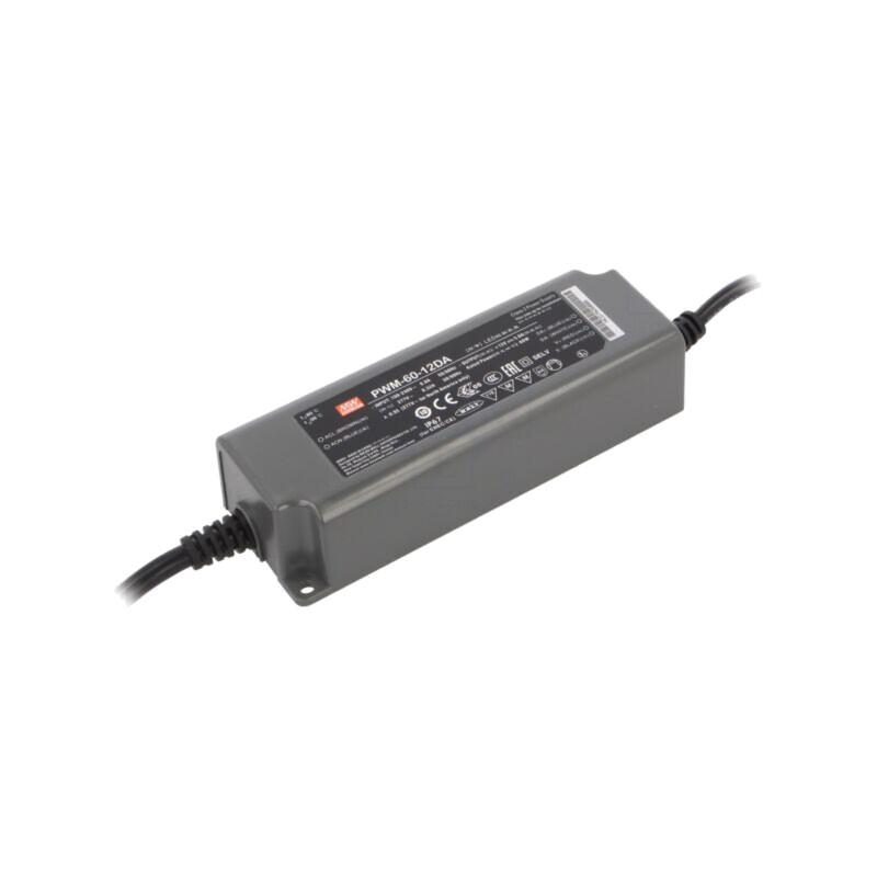 Alimentator: pulsatoriu; pentru benzi LED; 60W; 12VDC; 5A; IP67