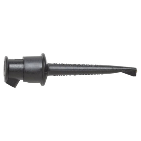 Clips de măsurare; cu cârlig; 5A; 60VDC; neagră; 2,29mm; 30VAC