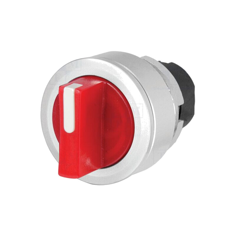 Comutator: rotativ; 30mm; Poz.i stab: 2; roşie; IP65; fără simbol