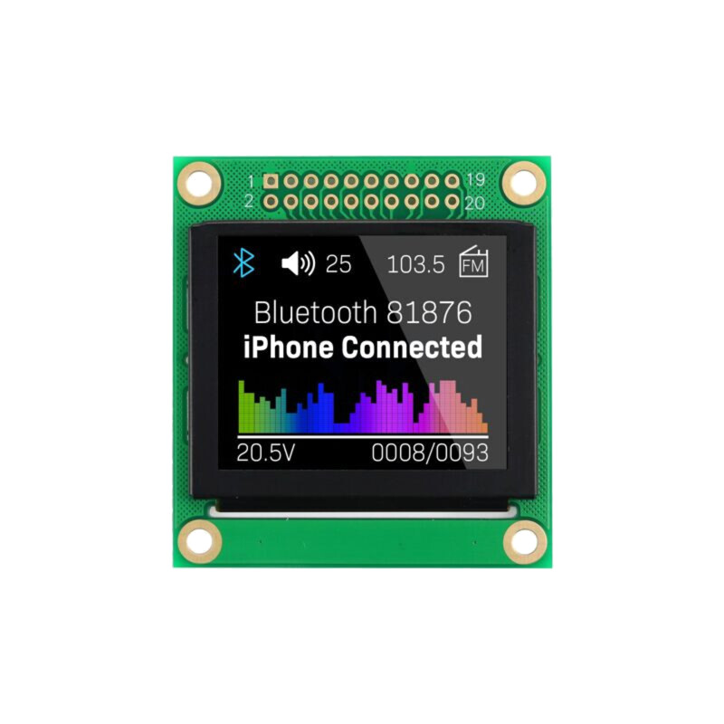Afişaj: OLED; grafic; 1,8"; 160x128; Dim: 48x52x5,1mm; RGB; PIN: 20 Afişaj: OLED; grafic; 1,8"; 160x128; Dim: 48x52x5,1mm; RGB; PIN: 20