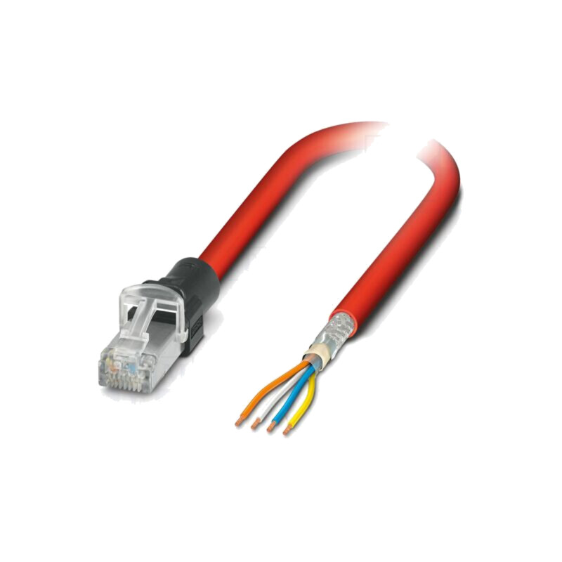 Patch cord; S/FTP; 5; litat; Cu,cositorit; PVC; roşu; 5m; 22AWG; IP20
