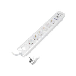Prelungitor cu prize: protecţie la supratensiune; Prize: 6; 16A