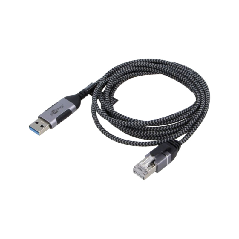 Cablu; slim,USB 3.0; RJ45 mufă,USB A mufă; nichelat; 2m; U/FTP