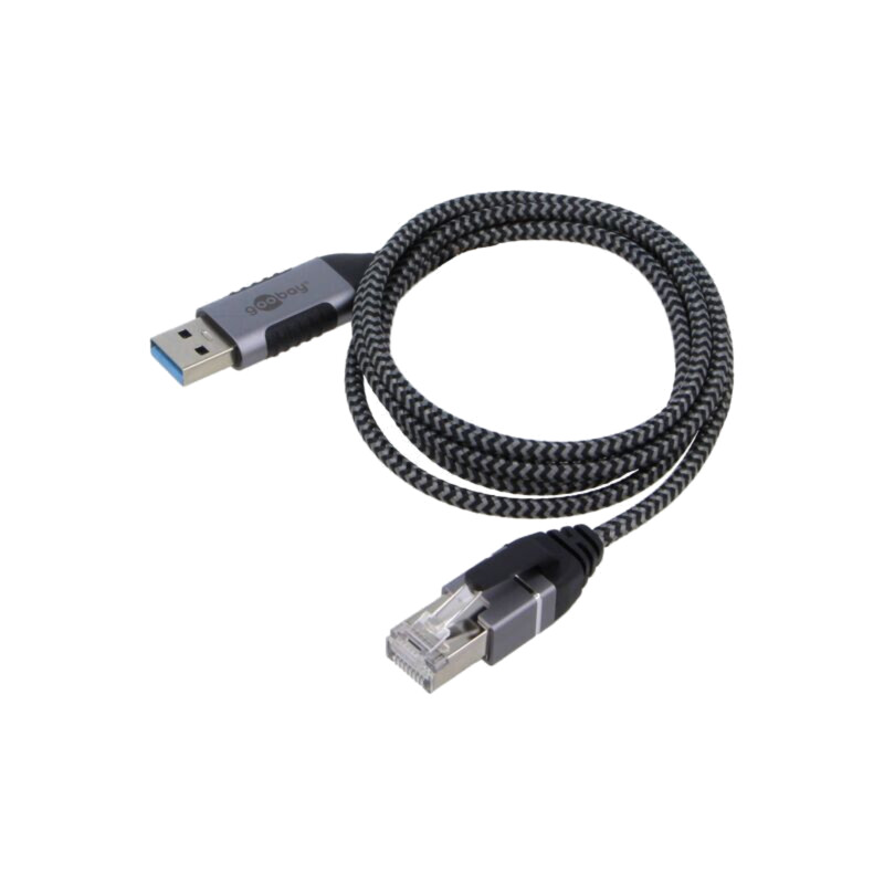 Cablu; slim,USB 3.0; RJ45 mufă,USB A mufă; nichelat; 1m; U/FTP