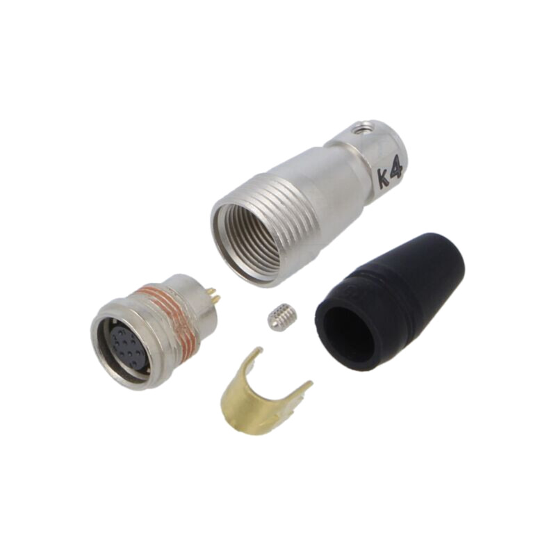 Conector: circular; HR25; lipire; PIN: 8; mufă; pe cablu; mamă; drept