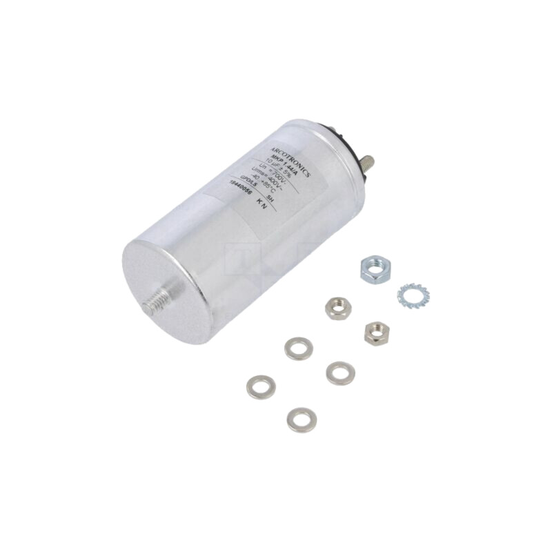 Condensator: cu polipropilenă; 10uF; Term: şurub M6; ESR: 3Ω; ±5%