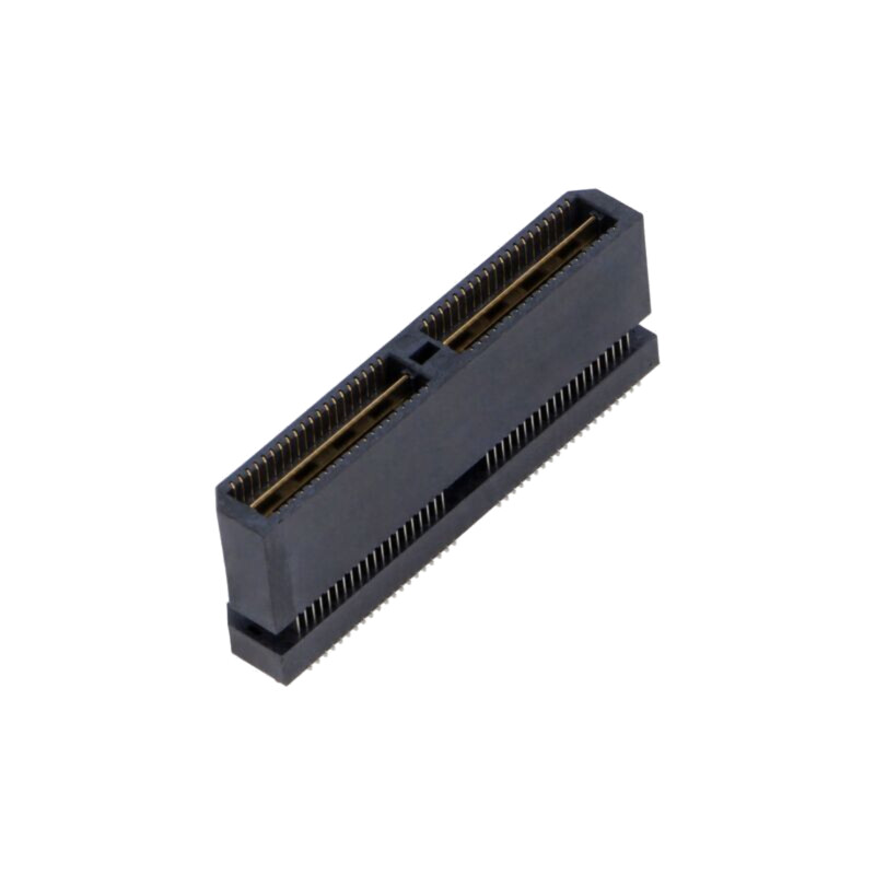 Conector: PCB-PCB; tată; PIN: 80; 0,8mm; QTE; aurit; SMT; soclu; 2A Conector: PCB-PCB; tată; PIN: 80; 0,8mm; QTE; aurit; SMT; soclu; 2A