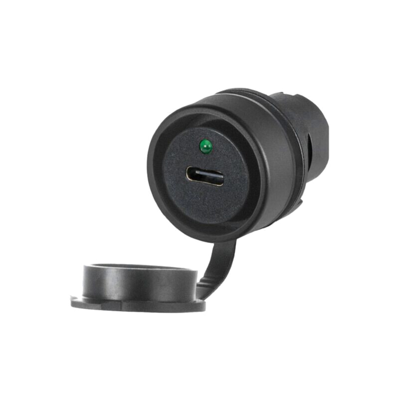 Soclu USB 3.0 C/A; 22mm; 46; -25÷55°C; Ø22,3mm; pe panou; neagră