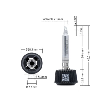Vârf; trunchi de con; 2,3mm; longlife; pentru staţie de lipit