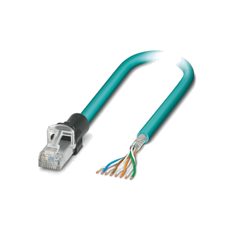 Patch cord; S/UTP; 5; litat; Cu; PUR; albastru deschis; 0,5m; 26AWG
