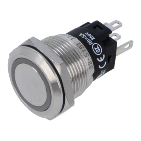 Comutator: anti-vandalism; Poz: 2; SPDT; 3A/240VAC; 3A/240VDC; 12V