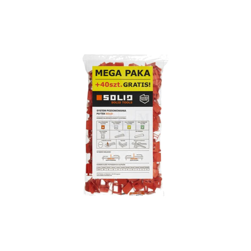Clip; 1mm; the tile leveling system; standard; film; 440pcs.
